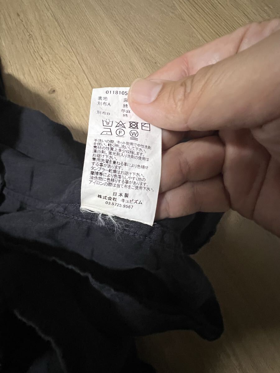 visvim LHAMO SHIRT(LINEN) ブラック_画像6