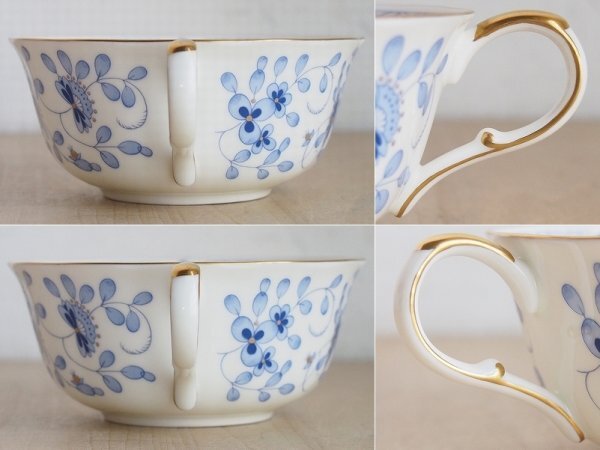 NARUMI カップ＆ソーサー3客セット　ナルミ　ミラノ　ティーカップ　茶器　花柄　金彩　食器　陶磁器　X26_画像3