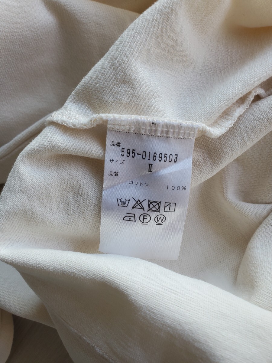 MHL マーガレット・ハウエル カットソー Tシャツ 長袖 白 ホワイト サイズⅡ_画像5