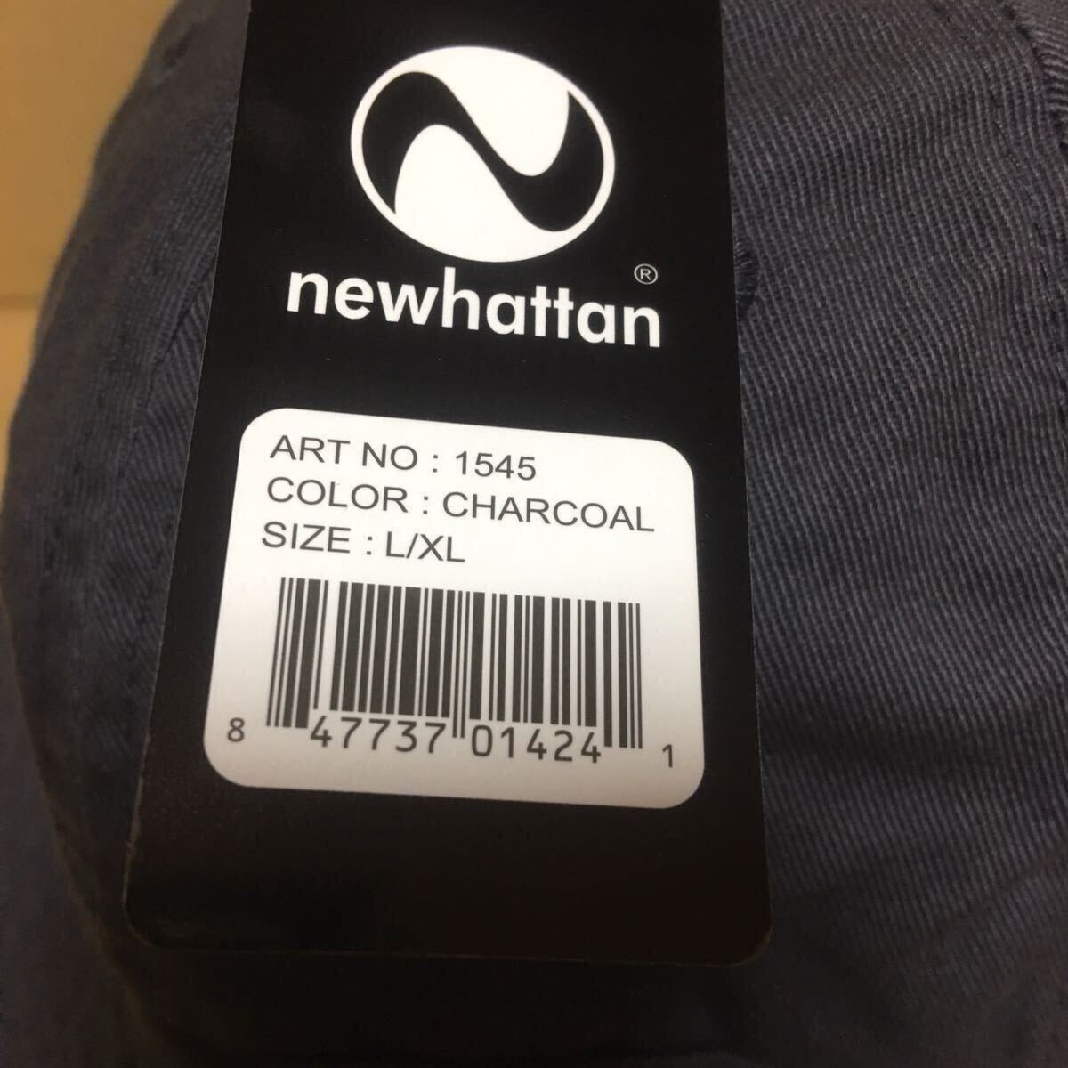 NEWHATTAN ツイルコットン チャコール L/XLサイズ メトロハット ニューハッタン 帽子 木炭色 ダークグレー チャコールグレー グレー 無地★_画像4