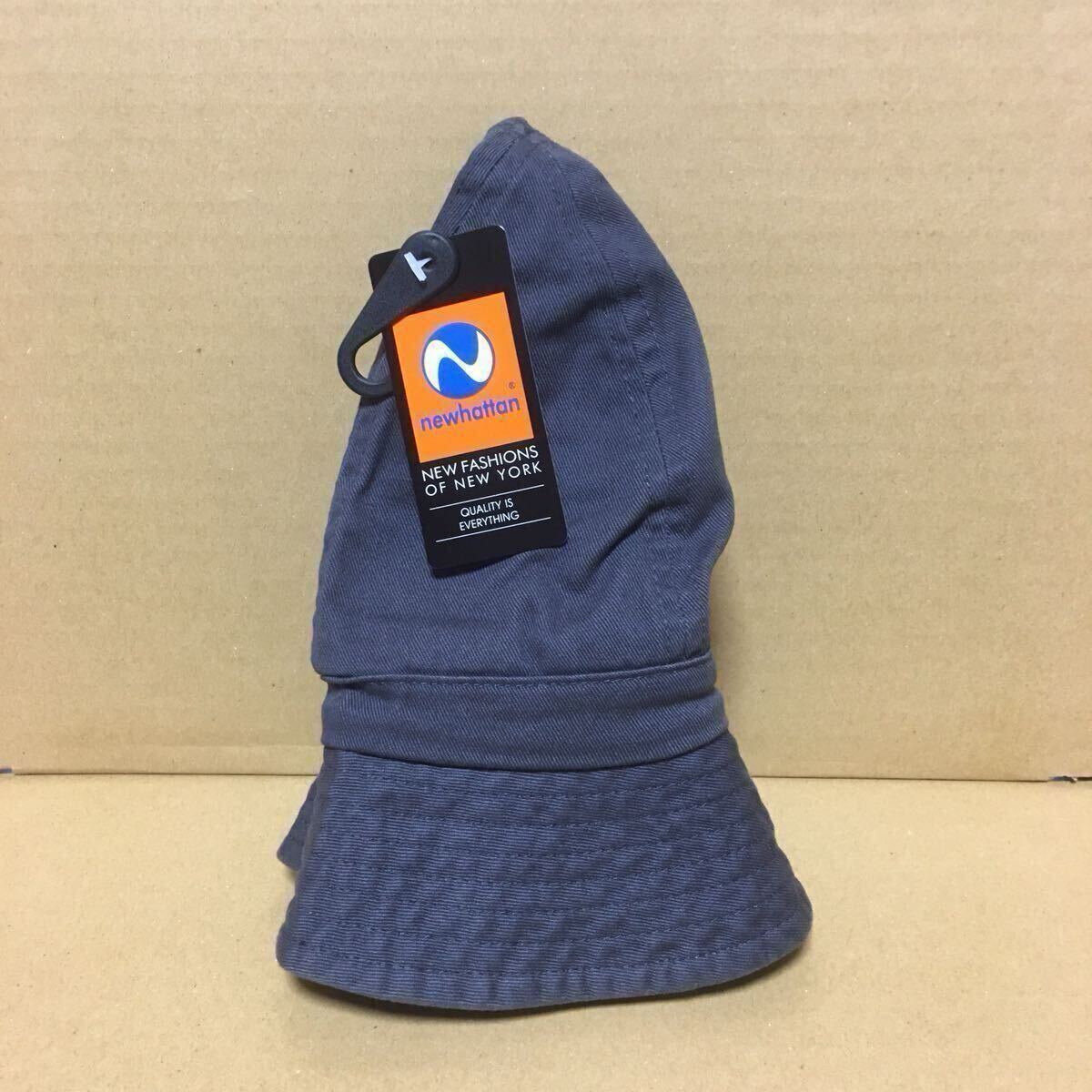 NEWHATTAN ツイルコットン チャコール L/XLサイズ メトロハット ニューハッタン 帽子 木炭色 ダークグレー チャコールグレー グレー 無地★_画像5