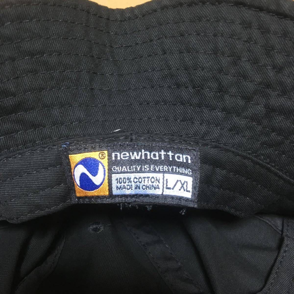 NEWHATTAN ツイルコットン ブラック L/XLサイズ メトロハット ニューハッタン 帽子 黒 BLACK_画像3