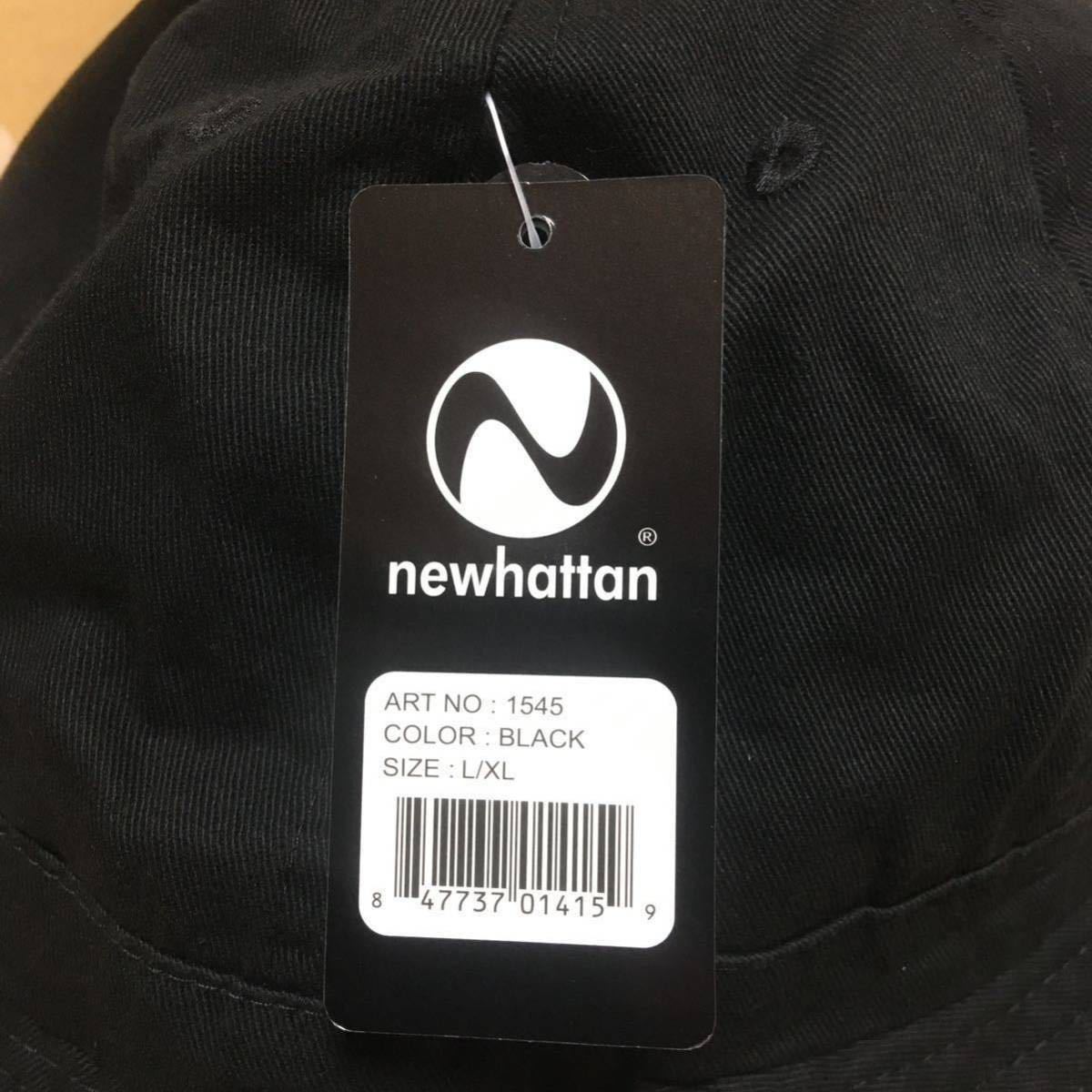 NEWHATTAN ツイルコットン ブラック L/XLサイズ メトロハット ニューハッタン 帽子 黒 BLACK_画像4