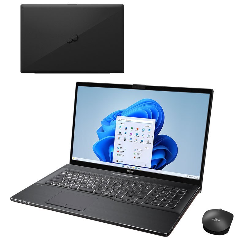 ノートパソコン 富士通 17.3型 LIFEBOOK NH77/H1 Ryzen 7 7730U メモリ8GB SSD512GB DVDマルチ WiFi6E カメラ MS Office 2021 Win11 箱なし_画像5