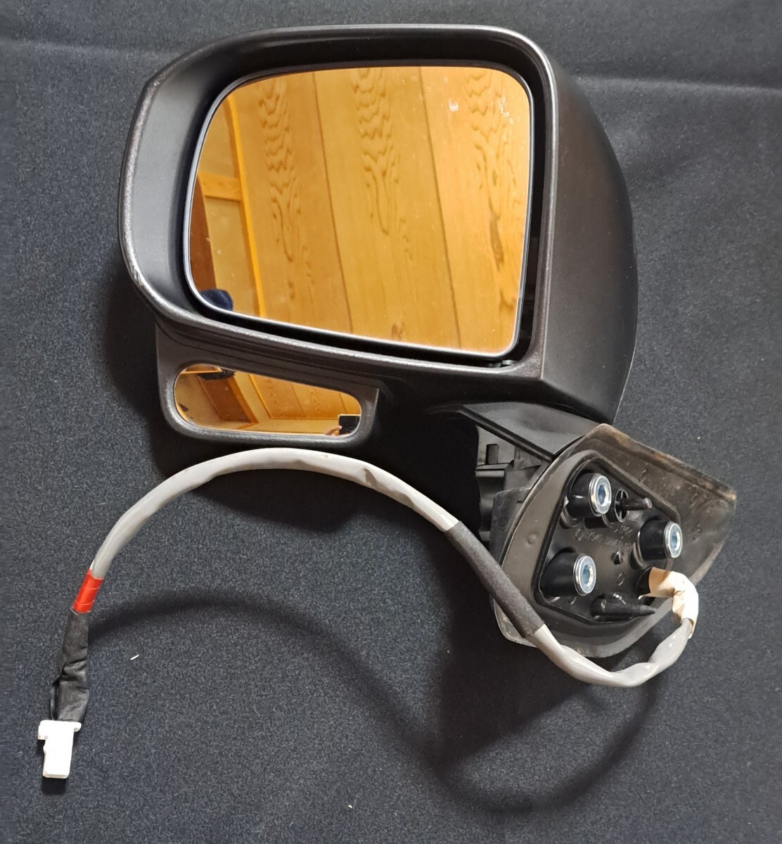 DAIHATSU キャスト アクティバ 純正 左 ドア ミラー ホワイト 87940-B2M60-02 割れあり_画像5