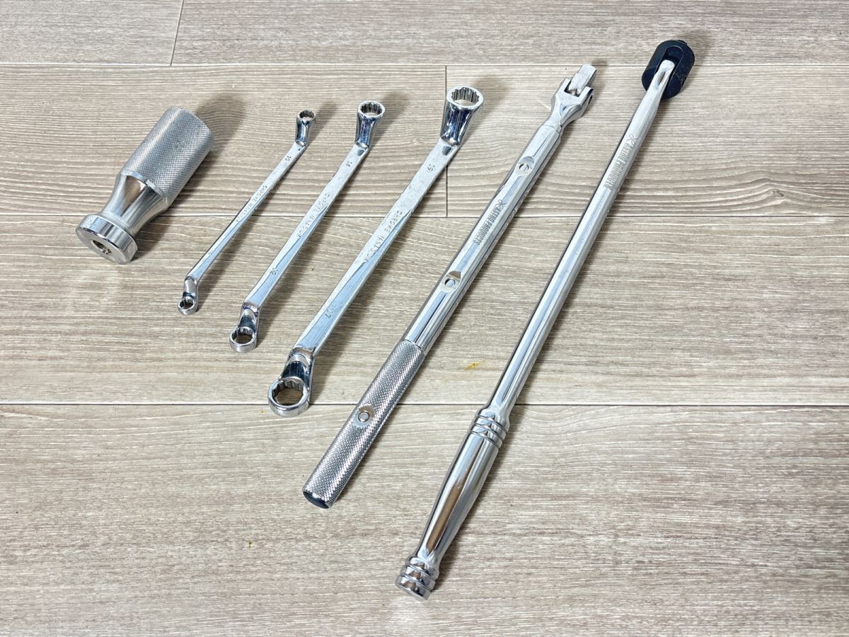 10/017【傷・汚れ有り】ASTRO PRODUCTS ブレーカーバー スピンナーハンドル ラチェット式メガネレンチ その他 まとめ 6点セット_画像1