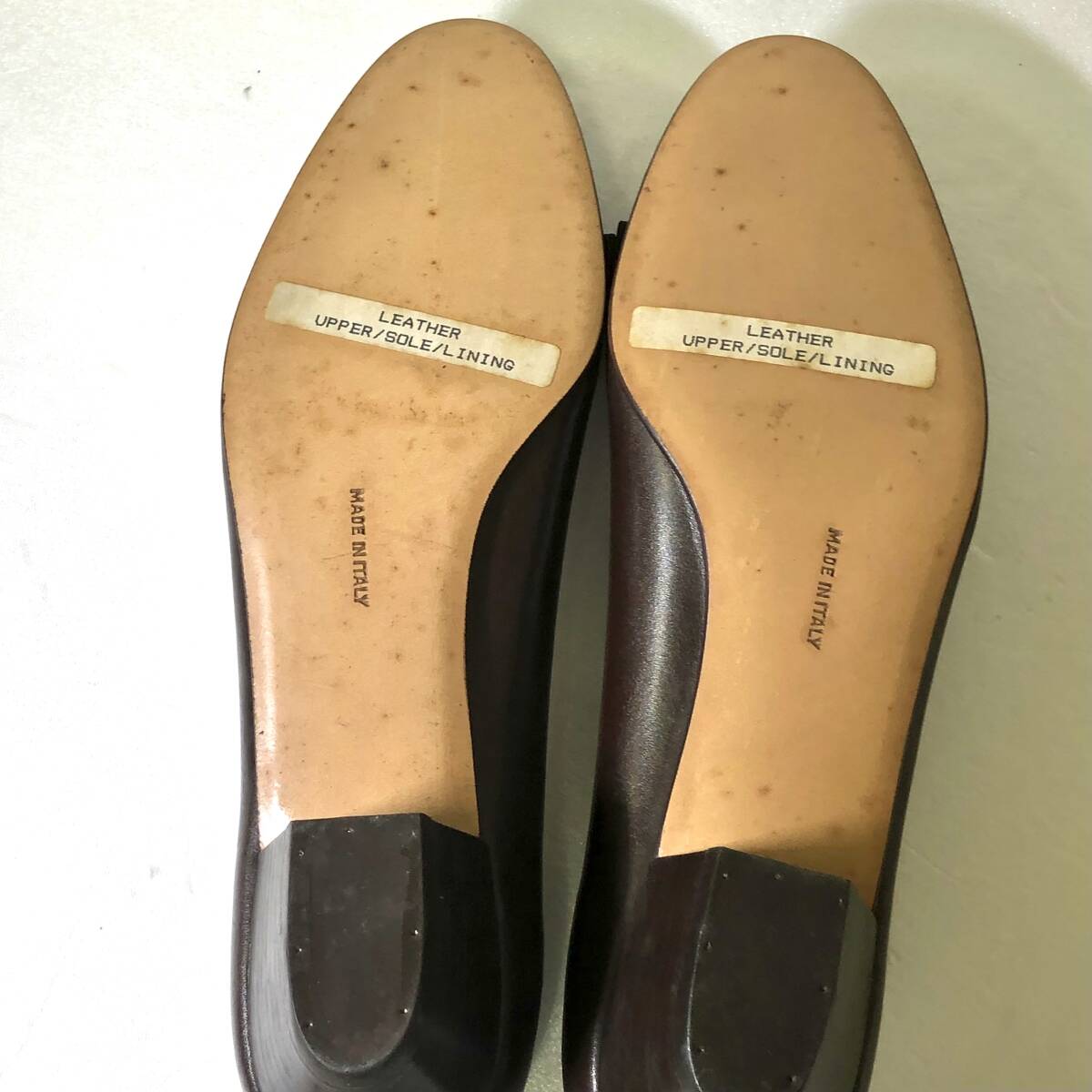  хорошая вещь Salvatore Ferragamo туфли-лодочки vala лента Brown с коробкой размер 7C 24cm соответствует кожа натуральная кожа Италия производства 