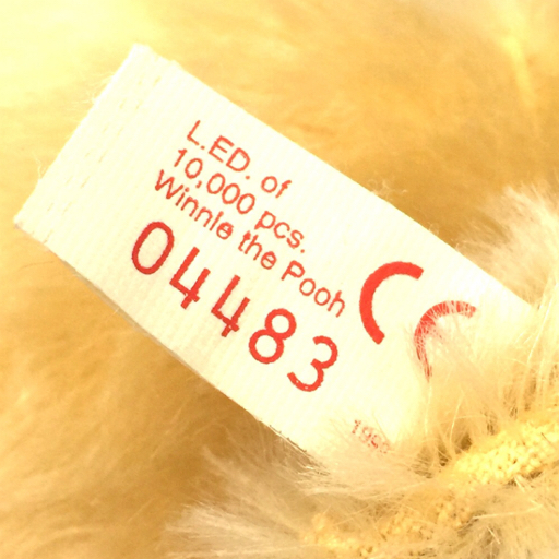 シュタイフ 651489 04483/10000 テディベア くまのプーさん プーさん 全長約28.5cm クマ ぬいぐるみ Steiff 現状品_画像8