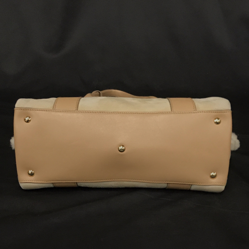  Salvatore Ferragamo мутон ручная сумочка gun chi-ni металлические принадлежности оттенок бежевого сумка * cloche to* ключ имеется 