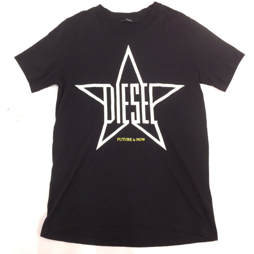送料360円 ディーゼル サイズ S プリント 半袖 Tシャツ FUTURE is NOW メンズ 黒 トップス DIESEL 同梱NG_画像1