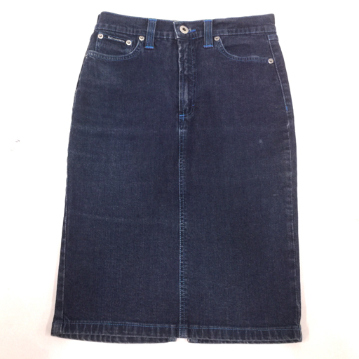 送料360円 D&G ドルチェ&ガッバーナ サイズ 24/38 デニム スカート レディース ブルー ボトムス 同梱NG_画像1