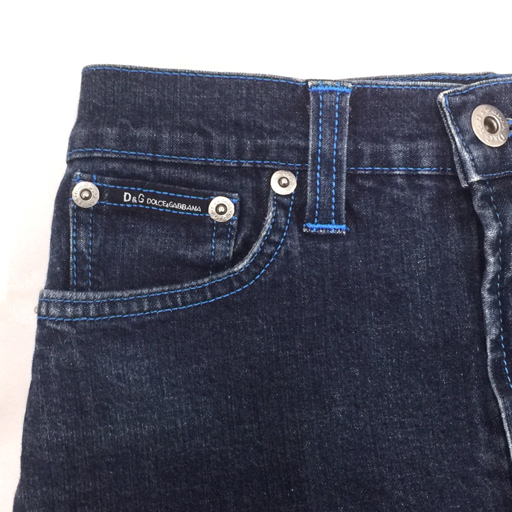 送料360円 D&G ドルチェ&ガッバーナ サイズ 24/38 デニム スカート レディース ブルー ボトムス 同梱NG_画像3