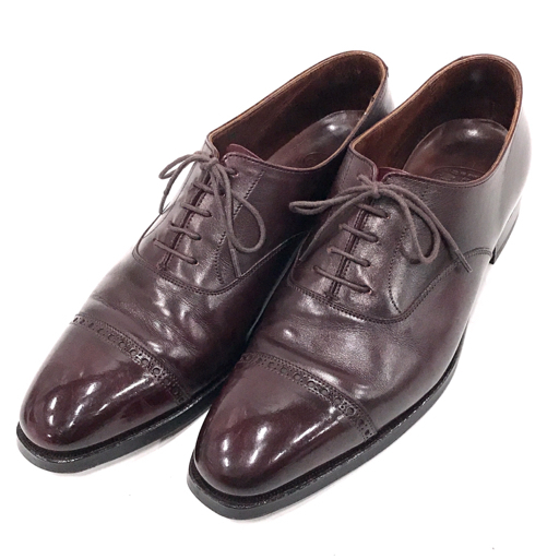 クロケット＆ジョーンズ 6 1/2 D ストレートチップ レザー シューズ ドレスシューズ 革靴 メンズ CROCKETT&JONES_画像1