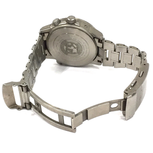 シチズン プロマスター エコドライブ デイト 腕時計 メンズ H145-T019391 チタン ブラック文字盤 稼働品 QH112-38_画像6