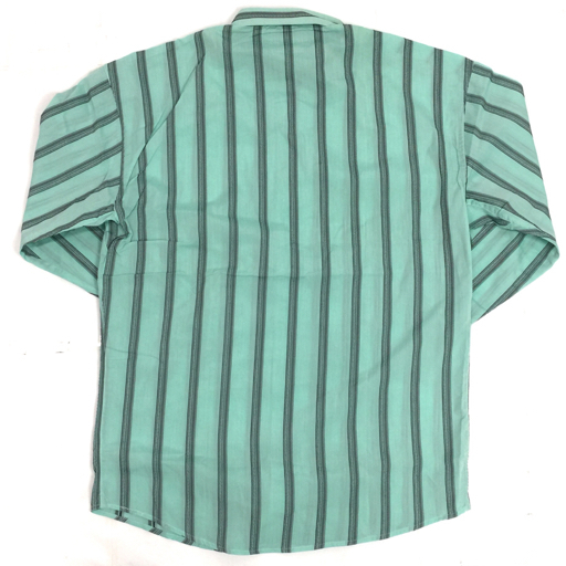 ジャンニヴェルサーチ サイズ 46 ストライプ柄 ロングスリーブ 長袖 シャツ メンズ コットン GIANNI VERSACE_画像9