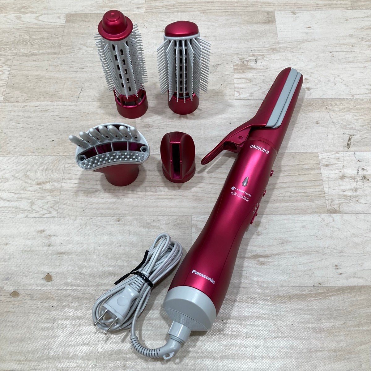 Panasonic パナソニック EH-KN99 ナノイー nanoe くるくるドライヤー カールドライヤー ピンク[D9042]_画像1