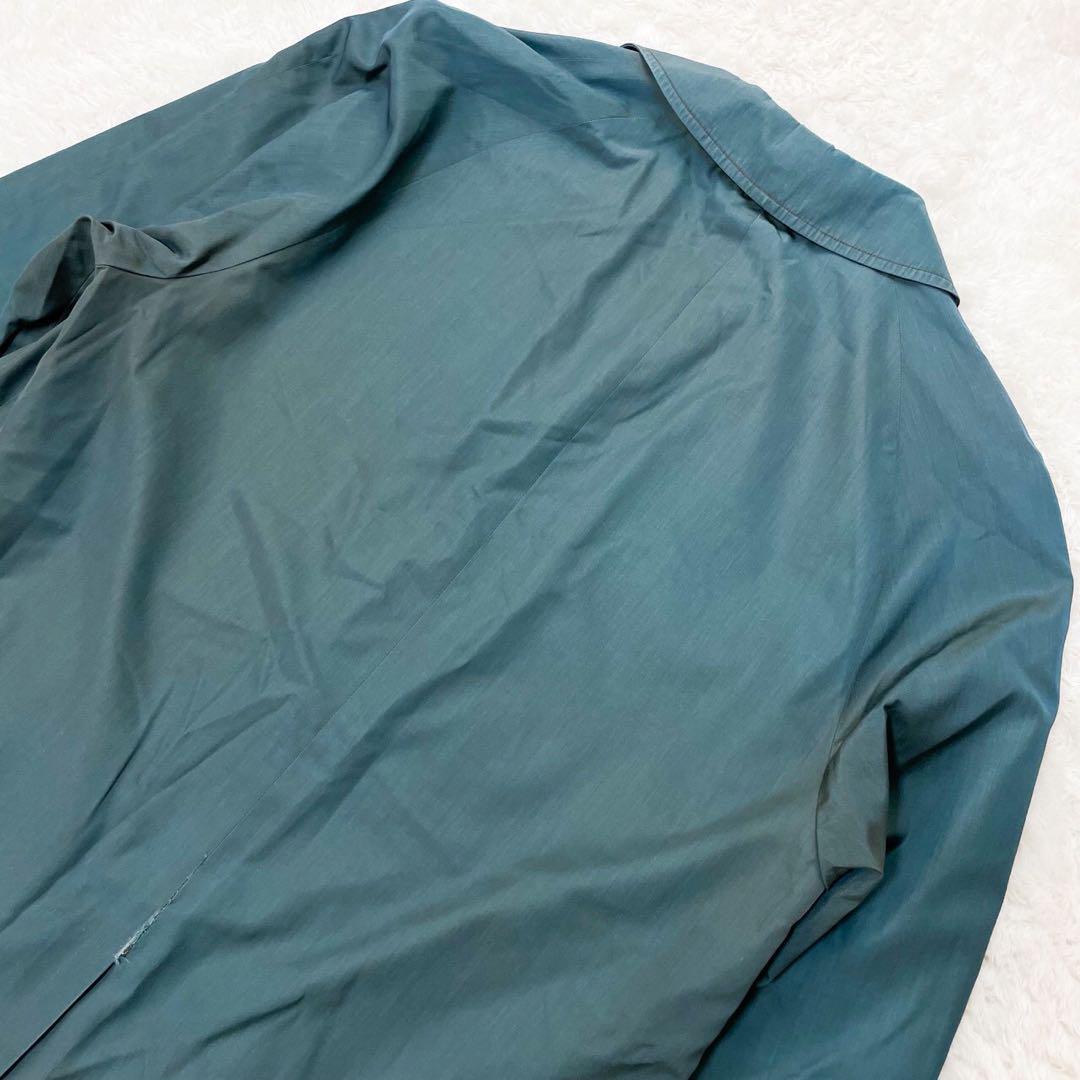 【正規品】Burberrys バーバリーズ ステンカラーコート チェスターコート サイズM〜L メンズ ヴィンテージ ブルーグリーン系_画像7