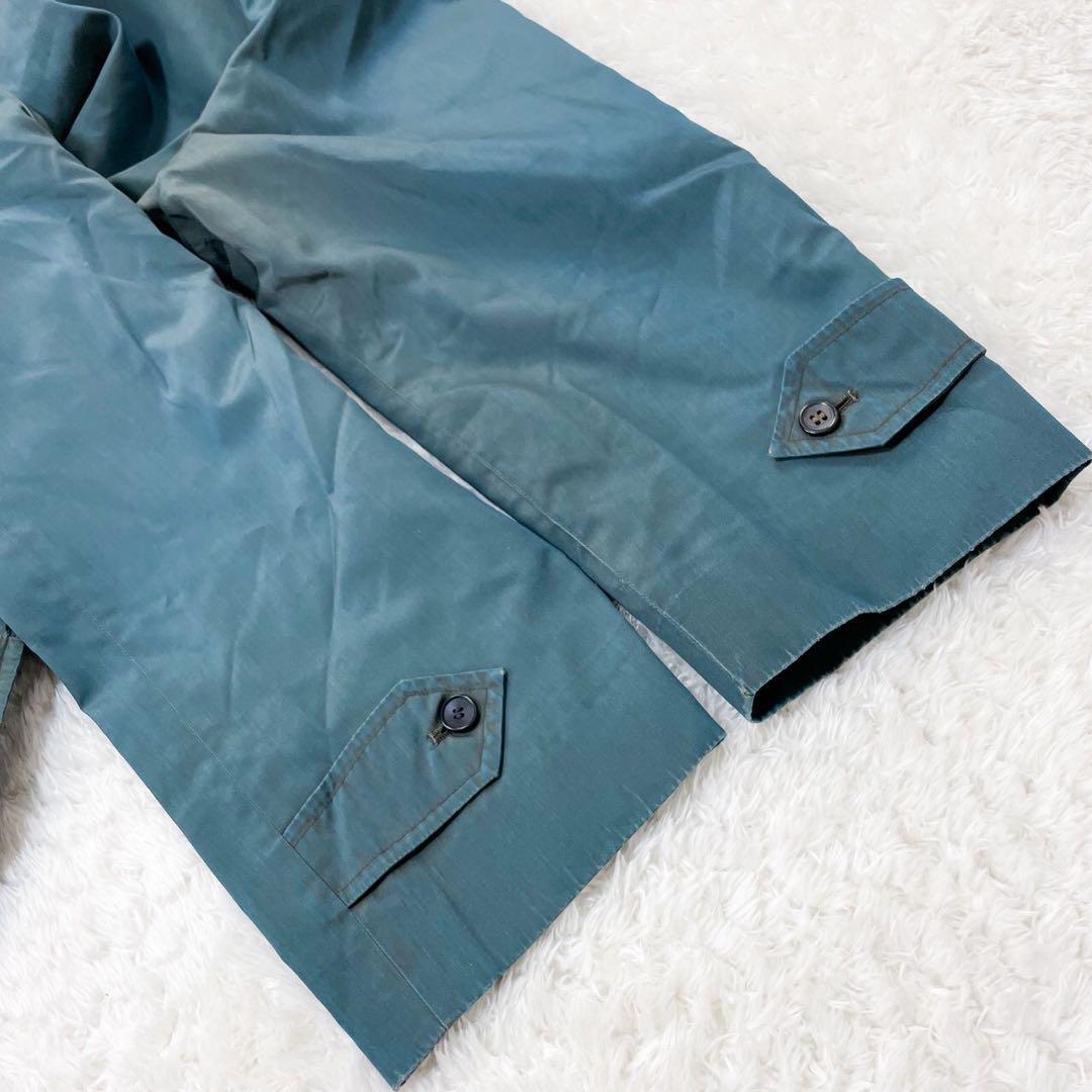 【正規品】Burberrys バーバリーズ ステンカラーコート チェスターコート サイズM〜L メンズ ヴィンテージ ブルーグリーン系_画像9