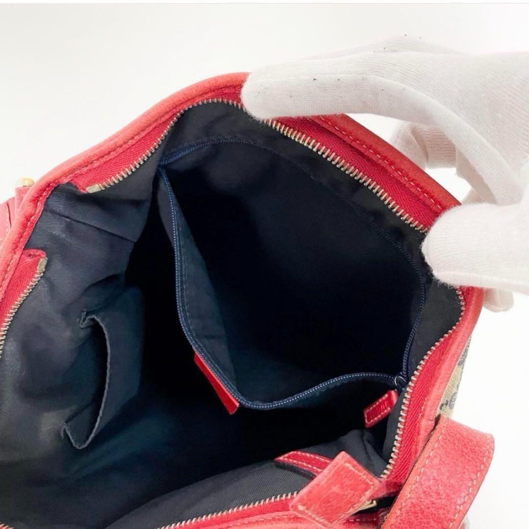 【正規品】GUCCI グッチ ショルダーバッグ GG柄 ベージュ×レッド(GG柄) キャンバス×レザー メンズ レディース ユニセックス_画像9