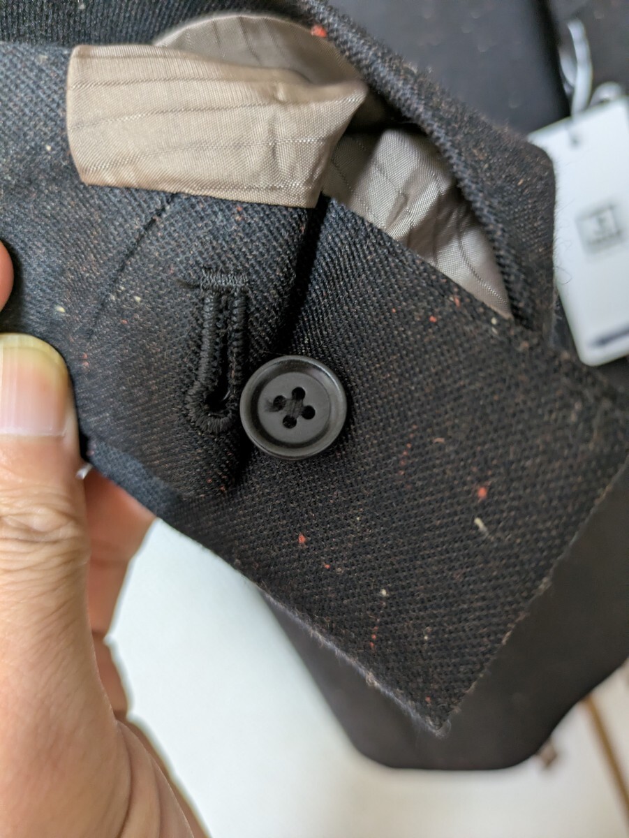 1〜!新品 パーソンズフォーメン ネップ 濃茶  ウール 3ピース スーツ A4 ダークブラウン 激シブ クラシカル  メンズ 秋冬 ベスト _画像2