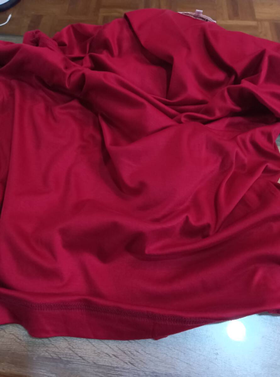 サイズ50(L?)■M・U SPORTS/エムユースポーツ■長袖ポロシャツ■レッド■used●送料無料● _画像5