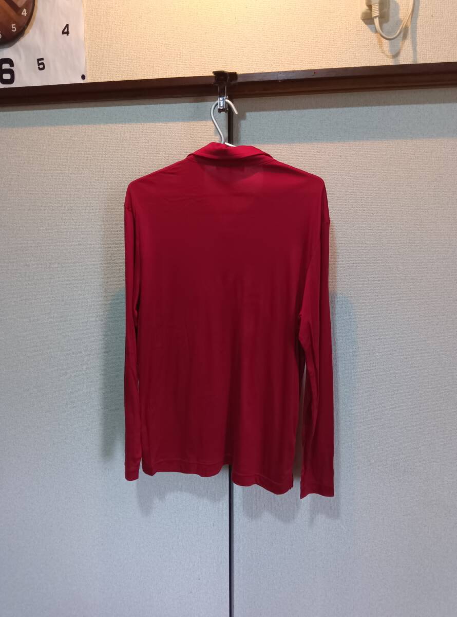 サイズ50(L?)■M・U SPORTS/エムユースポーツ■長袖ポロシャツ■レッド■used●送料無料● _画像2