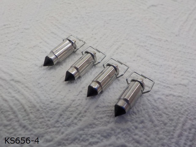 ○(ks)★☆キャブレターパーツ(フロートバルブ)小 PCキャブなど 4個セット_画像2