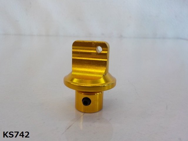 (KS)★☆フィラーキャップ型アルミキーカバー（金）（バイク 車）（R4-3）_画像2