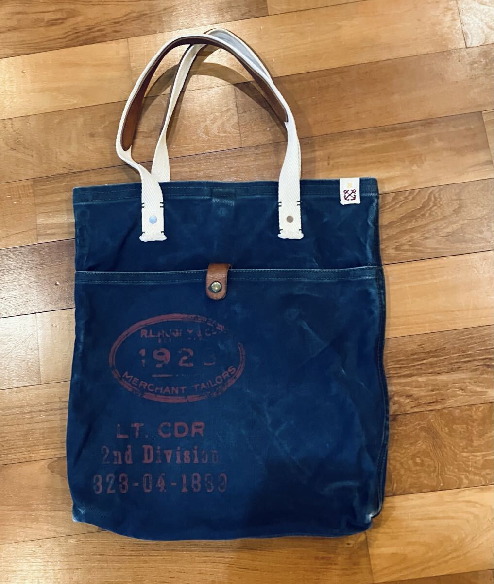 未使用品　希少　ビンテージ加工　ラルフローレン　ラグビートートバッグ　Rugby RL_画像4