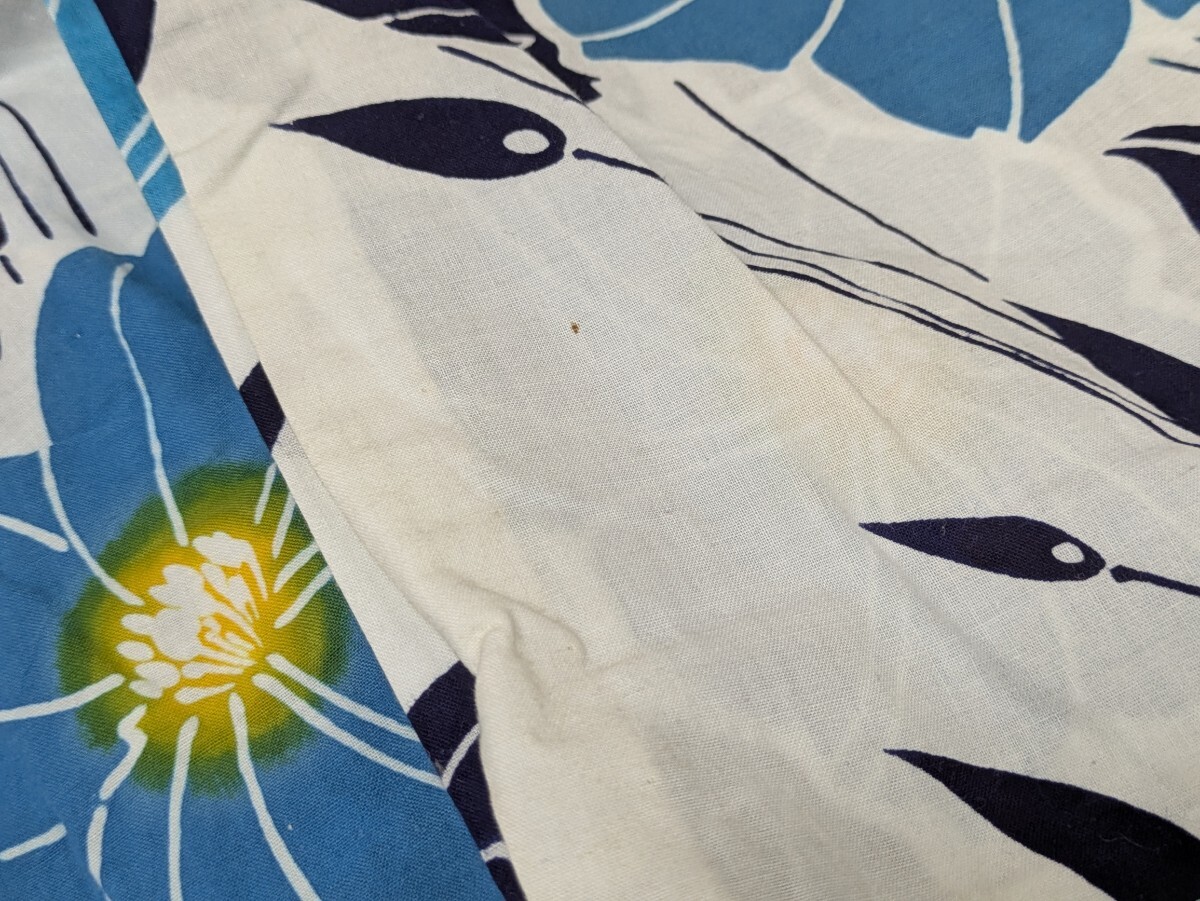 浴衣 ゆかた 5枚 まとめ売り 和柄 花柄 扇子 レトロ柄 着物 和装 和服 リメイク 中古品 コレクション 夏祭り 奈良発_画像9