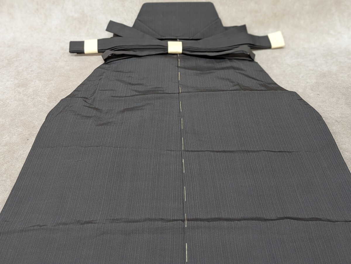 袴 馬乗り?袴 茶色 薄手 未使用品(汚れあり) ジュニア? 男性用? 武道 和服 着物 衣装 着用可能 袴下79.5㌢ コスプレ リメイク素材 材料_画像8