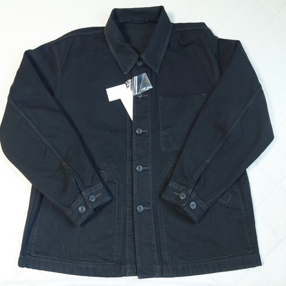 L【新品】UNIQLO U オーバーサイズカラーデニムジャケット BLACK