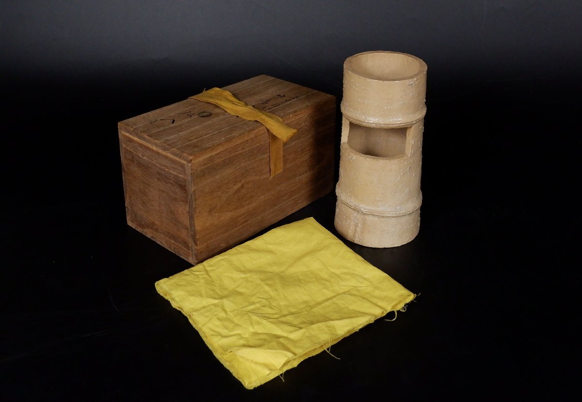 [MKA] тысяч дом 10 работа 12 плата приятный . входить не .... бамбук type цветок входить вместе коробка Kyoto Omote Senke чайная посуда подлинный произведение гарантия 