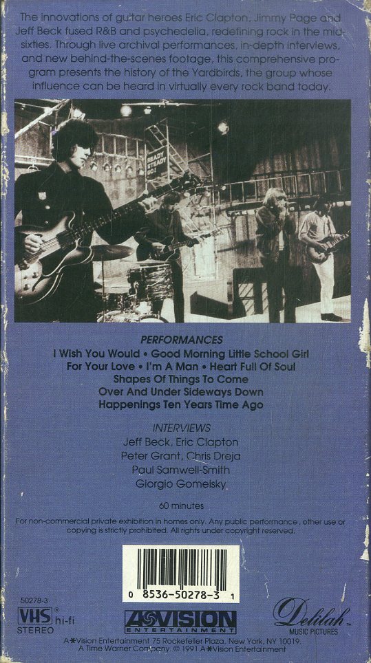 H00021614/VHSビデオ/ヤードバーズ「Yardbirds」_画像2