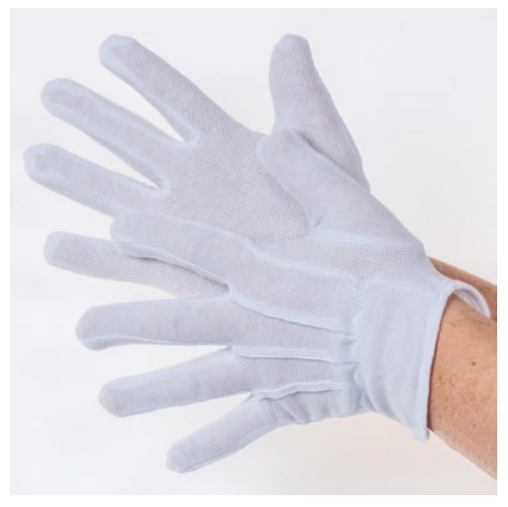 385/格安 新品!綿100% 作業手袋 すべり止め付き 綿スムス手袋 Mサイズ 5双 ドライビング 運転 ガーデニング ホワイト 白 ドライブ_画像3