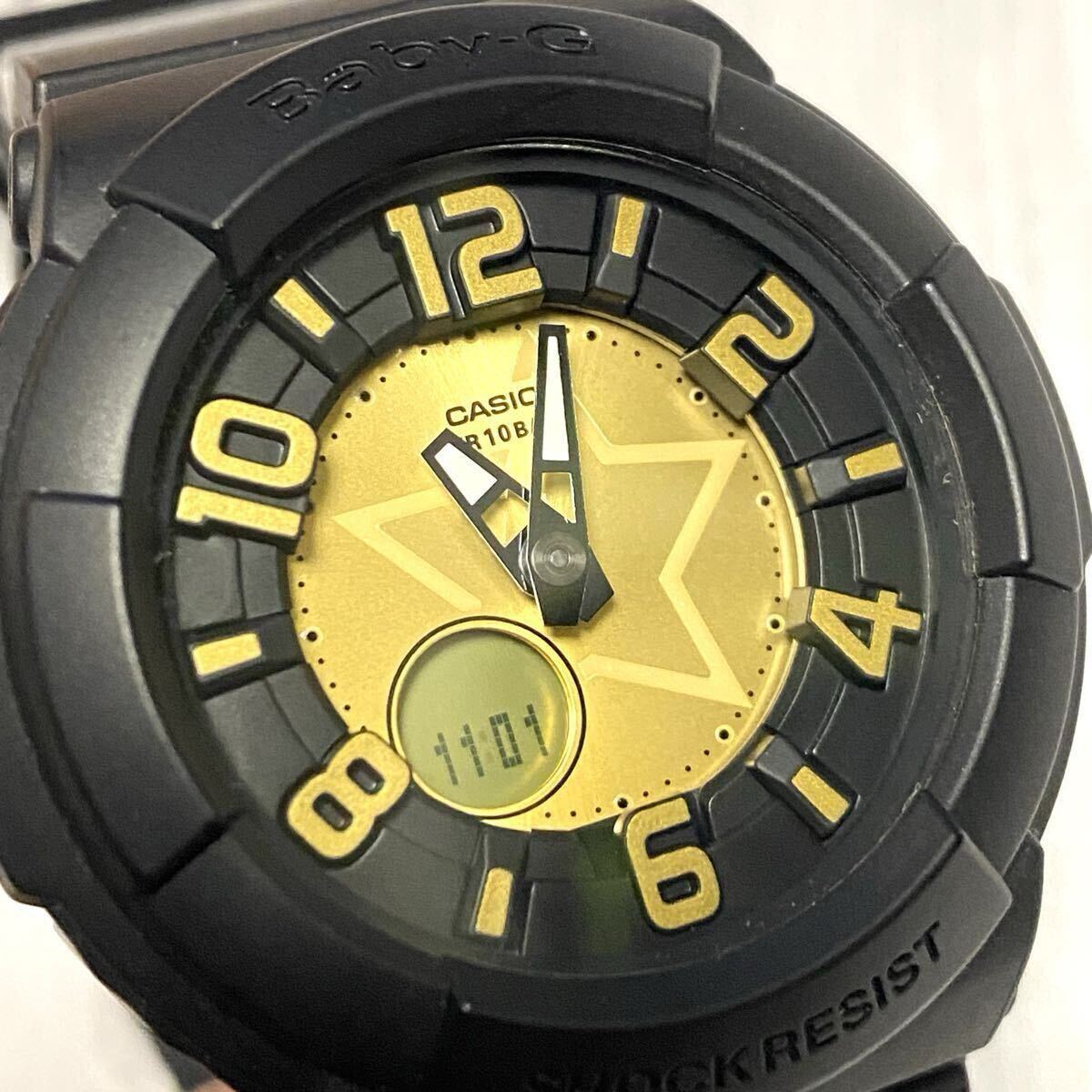 新品電池　稼動品　極美品　CASIO カシオ Baby-G 腕時計 アナデジ ベビージー クオーツ ブラック BABY-G_画像2