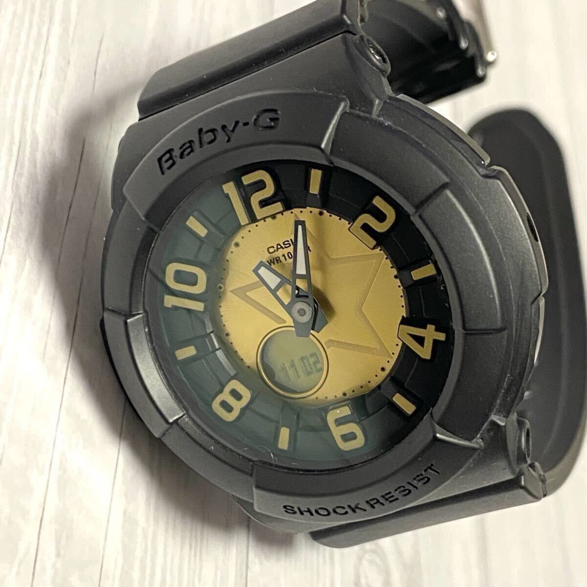 新品電池　稼動品　極美品　CASIO カシオ Baby-G 腕時計 アナデジ ベビージー クオーツ ブラック BABY-G_画像3