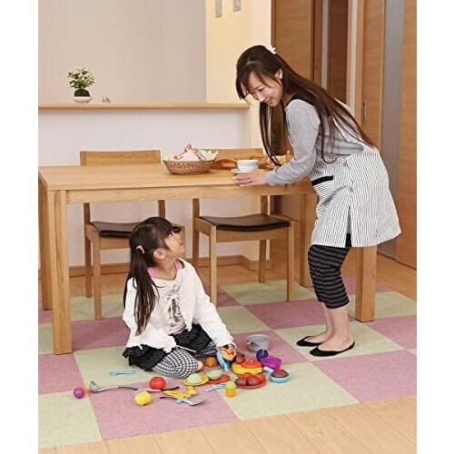 グリーン ワタナベ工業 国産タイルカーペット 吸着ぴたマット ループ 9枚組 30X30cm グリーン AF723_画像3