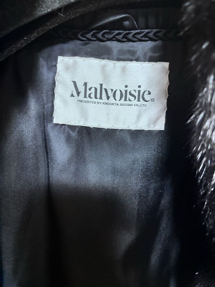 【AC-8】毛皮　3/4丈コート　ロングコート　Malvoisie　ダークミンク　ROTINY　現状品_画像2