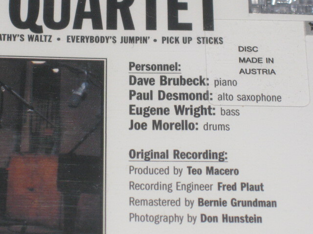 Analogue Productions SACD★デイブ・ブルーベック★タイム・アウト★DAVE BRUBECKの画像3