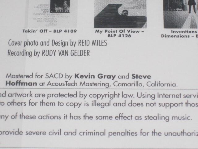 Analogue Productions SACD★ハービー・ハンコック★処女航海★HERBIE HANCOCKの画像4