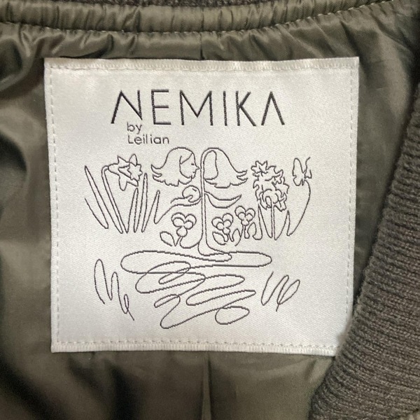 ネミカ NEMIKA/NEMIKA by Leilian サイズ9 M - カーキ レディース 長袖/中綿/ロング丈/ジップアップ/キルティング/秋/冬 コート_画像3