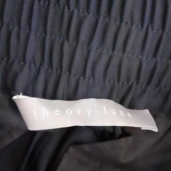 セオリーリュクス theory luxe パンツ サイズ36 S - ダークネイビー レディース フルレングス/シルク/ウエストゴム/ワイド ボトムス_画像3