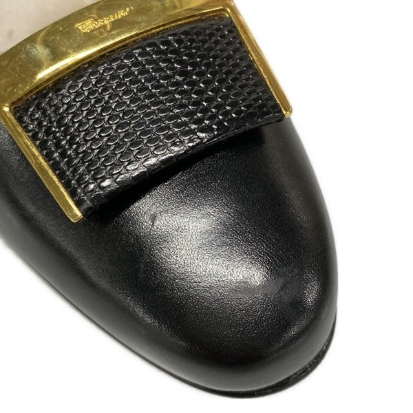 サルバトーレフェラガモ FERRAGAMO/SalvatoreFerragamo パンプス 7 B - レザー 黒 レディース 靴_画像8