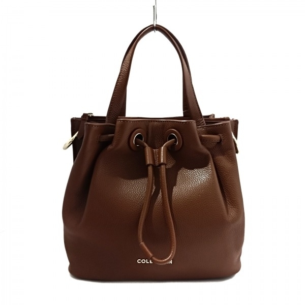 コールハーン COLE HAAN ハンドバッグ - レザー ダークブラウン 美品 バッグ_画像1