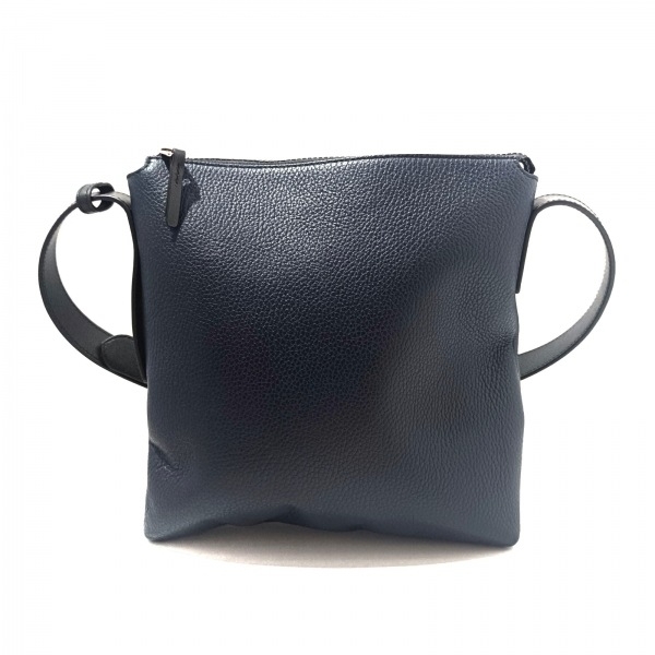 フルラ FURLA ショルダーバッグ - レザー ダークネイビー×黒 美品 バッグ_画像1