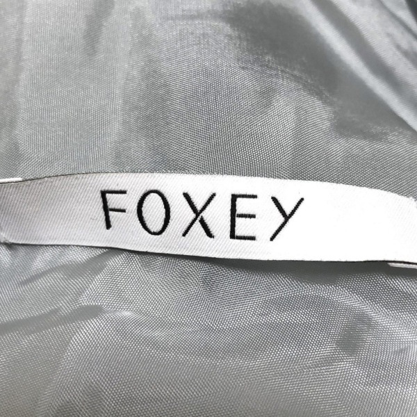 フォクシー FOXEY サイズ38 M 42409 - ライトブルー レディース ボウタイ/長袖/ひざ丈/シースルー ワンピース