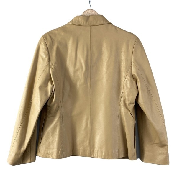 ダックス DAKS ブルゾン サイズ11AR M - ベージュ レディース 長袖/レザー/編み込み/ジップアップ/春/秋 ジャケット_画像2