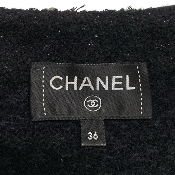 シャネル CHANEL サイズ36 S P73488 - カシミヤ、シルク 黒 レディース ジャケット_画像3