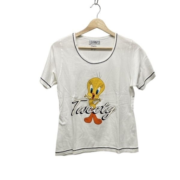  Castelbajac Castelbajac короткий рукав футболка размер M - белый × желтый × мульти- женский вырез лодочкой /Tweety прекрасный товар tops 